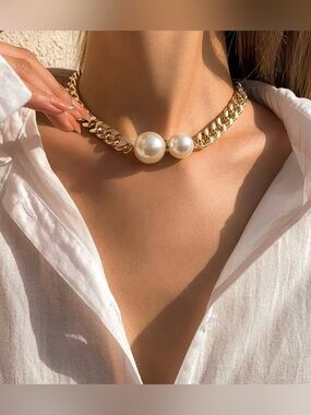 NEW Elegant Pearl Necklace. Luxury Pearl Choker Necklace. 🤍 (A2-69)